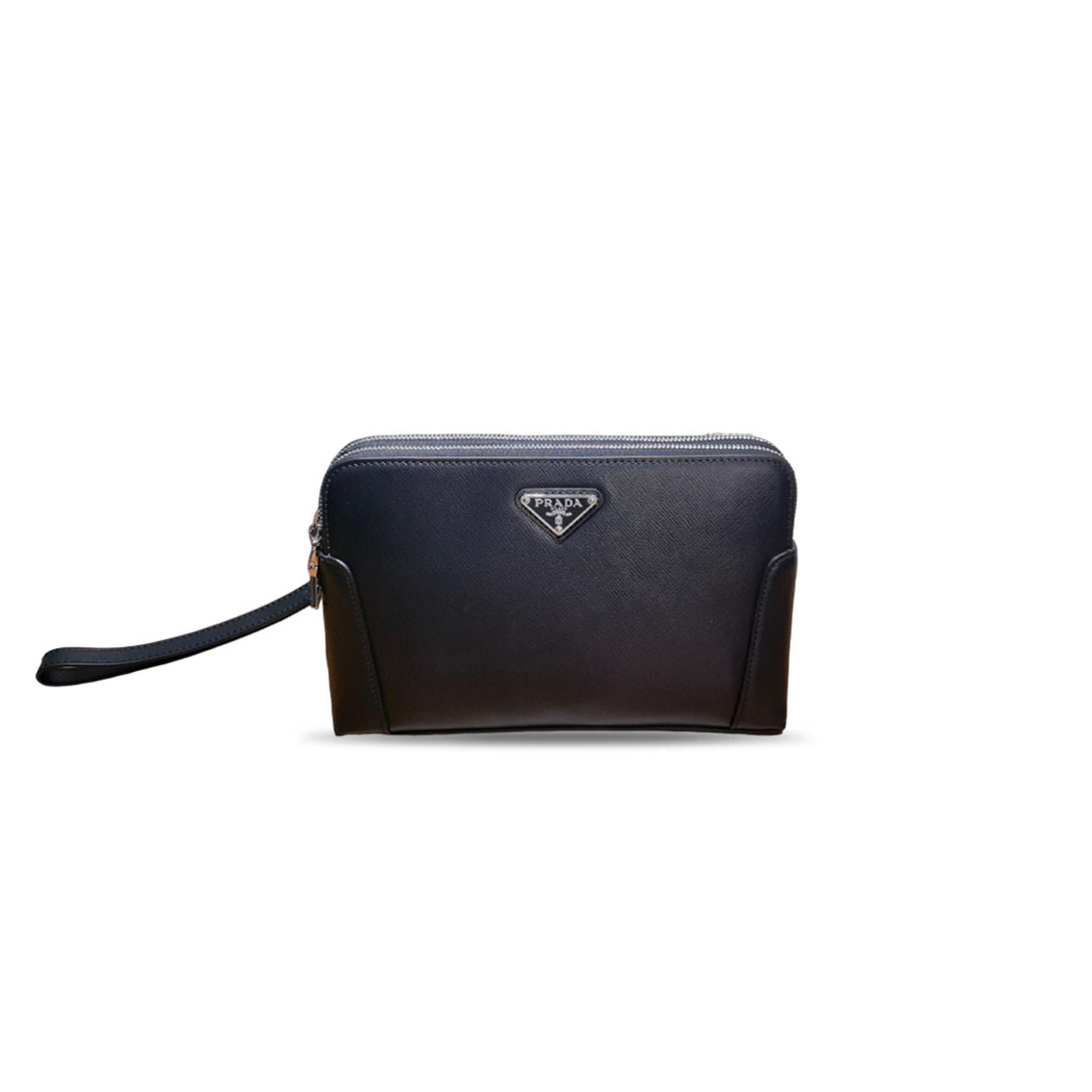 PRADA BLACK SAFFIANO LEATHER CLUTCH 2VF017 (24*16*6cm) PRADA BLACK SAFFIANO LEATHER CLUTCH 2VF017 (24*16*6cm)